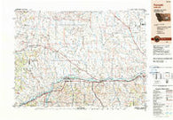 Forsyth Montana Historical topographic map, 1:250000 scale, 1 X 2 Degree, Year 1983