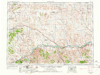 Forsyth Montana Historical topographic map, 1:250000 scale, 1 X 2 Degree, Year 1954