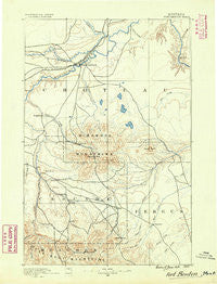 Fort Benton Montana Historical topographic map, 1:250000 scale, 1 X 1 Degree, Year 1890