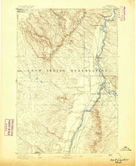 Fort Custer Montana Historical topographic map, 1:125000 scale, 30 X 30 Minute, Year 1894
