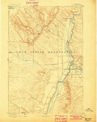 Fort Custer Montana Historical topographic map, 1:125000 scale, 30 X 30 Minute, Year 1894