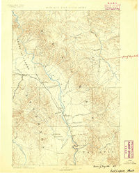 Fort Logan Montana Historical topographic map, 1:250000 scale, 1 X 1 Degree, Year 1886