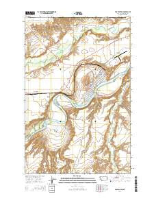 Fort Benton Montana Current topographic map, 1:24000 scale, 7.5 X 7.5 Minute, Year 2014