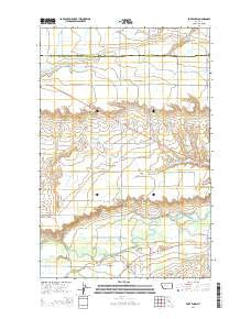 Fort Shaw Montana Current topographic map, 1:24000 scale, 7.5 X 7.5 Minute, Year 2014