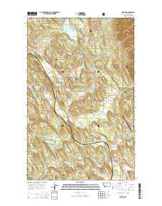 Fortine Montana Current topographic map, 1:24000 scale, 7.5 X 7.5 Minute, Year 2014