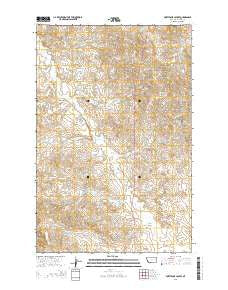 Fortyfour Coulee Montana Current topographic map, 1:24000 scale, 7.5 X 7.5 Minute, Year 2014