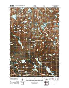 Fossil Lake Montana Historical topographic map, 1:24000 scale, 7.5 X 7.5 Minute, Year 2011