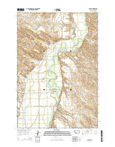 Foster Montana Current topographic map, 1:24000 scale, 7.5 X 7.5 Minute, Year 2014