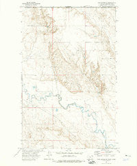 Four Buttes NE Montana Historical topographic map, 1:24000 scale, 7.5 X 7.5 Minute, Year 1973
