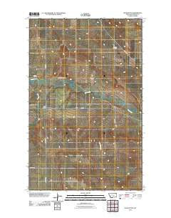 Four Buttes Montana Historical topographic map, 1:24000 scale, 7.5 X 7.5 Minute, Year 2011