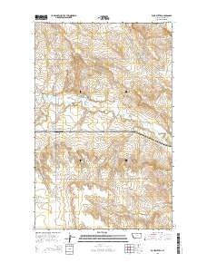 Four Buttes Montana Current topographic map, 1:24000 scale, 7.5 X 7.5 Minute, Year 2014
