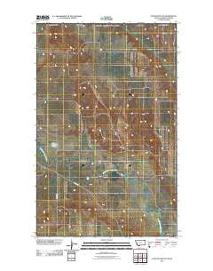 Four Buttes NE Montana Historical topographic map, 1:24000 scale, 7.5 X 7.5 Minute, Year 2011