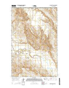 Four Buttes NE Montana Current topographic map, 1:24000 scale, 7.5 X 7.5 Minute, Year 2014