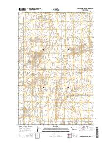 Fourteenmile Coulee NE Montana Current topographic map, 1:24000 scale, 7.5 X 7.5 Minute, Year 2014