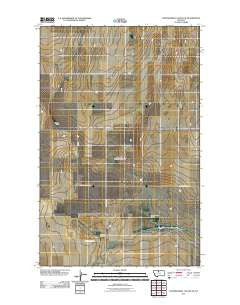 Fourteenmile Coulee SE Montana Historical topographic map, 1:24000 scale, 7.5 X 7.5 Minute, Year 2011