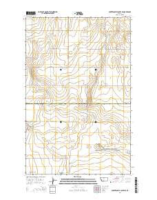 Fourteenmile Coulee SE Montana Current topographic map, 1:24000 scale, 7.5 X 7.5 Minute, Year 2014