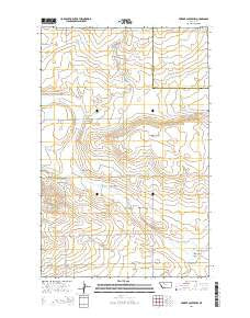 Fowler Coulee NW Montana Current topographic map, 1:24000 scale, 7.5 X 7.5 Minute, Year 2014