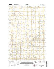 Fowler Coulee SW Montana Current topographic map, 1:24000 scale, 7.5 X 7.5 Minute, Year 2014