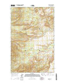 Fox Creek Montana Current topographic map, 1:24000 scale, 7.5 X 7.5 Minute, Year 2014
