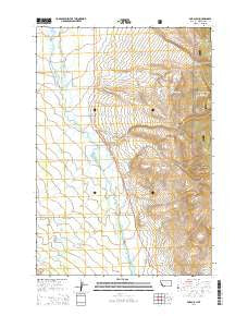 Fox Gulch Montana Current topographic map, 1:24000 scale, 7.5 X 7.5 Minute, Year 2014