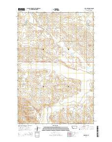 Fox Lake Montana Current topographic map, 1:24000 scale, 7.5 X 7.5 Minute, Year 2014