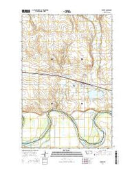 Frazer Montana Current topographic map, 1:24000 scale, 7.5 X 7.5 Minute, Year 2014