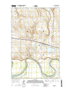Frazer Montana Current topographic map, 1:24000 scale, 7.5 X 7.5 Minute, Year 2014