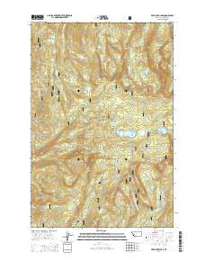 Fred Burr Lake Montana Current topographic map, 1:24000 scale, 7.5 X 7.5 Minute, Year 2014