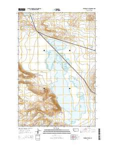 Freezeout Lake Montana Current topographic map, 1:24000 scale, 7.5 X 7.5 Minute, Year 2014