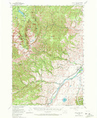 Fridley Peak Montana Historical topographic map, 1:62500 scale, 15 X 15 Minute, Year 1955