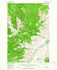 Fridley Peak Montana Historical topographic map, 1:62500 scale, 15 X 15 Minute, Year 1955