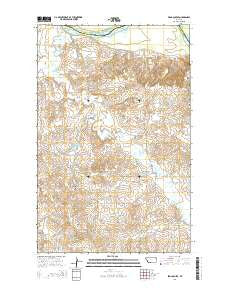 Frog Coulee Montana Current topographic map, 1:24000 scale, 7.5 X 7.5 Minute, Year 2014