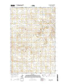 Gady Coulee Montana Current topographic map, 1:24000 scale, 7.5 X 7.5 Minute, Year 2014