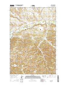 Gage Montana Current topographic map, 1:24000 scale, 7.5 X 7.5 Minute, Year 2014