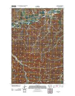 Gage NE Montana Historical topographic map, 1:24000 scale, 7.5 X 7.5 Minute, Year 2011
