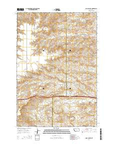 Gails Coulee Montana Current topographic map, 1:24000 scale, 7.5 X 7.5 Minute, Year 2014