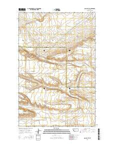 Gallup City Montana Current topographic map, 1:24000 scale, 7.5 X 7.5 Minute, Year 2014