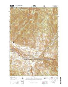 Gardiner Montana Current topographic map, 1:24000 scale, 7.5 X 7.5 Minute, Year 2014