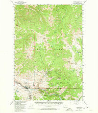Gardiner Montana Historical topographic map, 1:62500 scale, 15 X 15 Minute, Year 1955