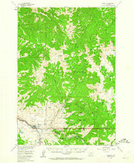 Gardiner Montana Historical topographic map, 1:62500 scale, 15 X 15 Minute, Year 1955