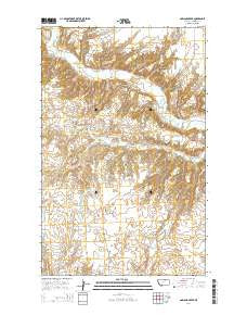Garland Creek Montana Current topographic map, 1:24000 scale, 7.5 X 7.5 Minute, Year 2014
