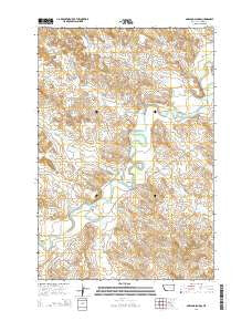 Garland School Montana Current topographic map, 1:24000 scale, 7.5 X 7.5 Minute, Year 2014