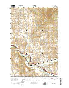 Garrison Montana Current topographic map, 1:24000 scale, 7.5 X 7.5 Minute, Year 2014