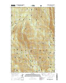 Garver Mountain Montana Current topographic map, 1:24000 scale, 7.5 X 7.5 Minute, Year 2014