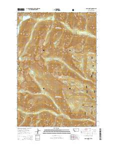 Gash Point Montana Current topographic map, 1:24000 scale, 7.5 X 7.5 Minute, Year 2014