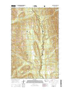 Gates Park Montana Current topographic map, 1:24000 scale, 7.5 X 7.5 Minute, Year 2014