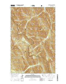 Gateway Pass Montana Current topographic map, 1:24000 scale, 7.5 X 7.5 Minute, Year 2014