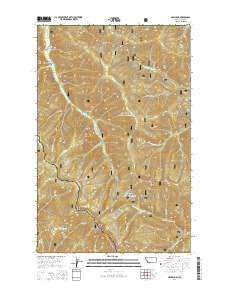Gem Peak Montana Current topographic map, 1:24000 scale, 7.5 X 7.5 Minute, Year 2014