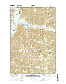 Germaine Coulee East Montana Current topographic map, 1:24000 scale, 7.5 X 7.5 Minute, Year 2014