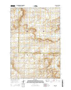 Gibson Montana Current topographic map, 1:24000 scale, 7.5 X 7.5 Minute, Year 2014